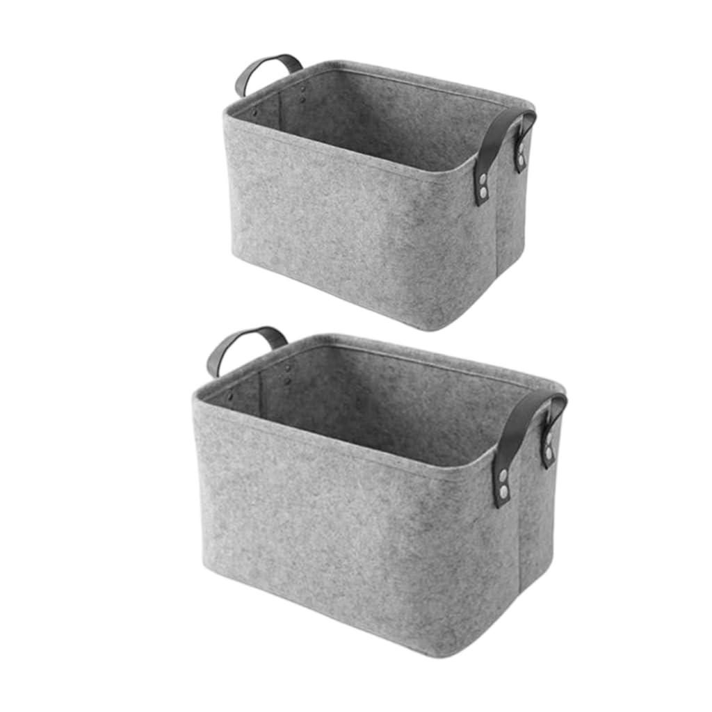 2 Pack Felt Clothes Storage Bags for Easy Transport Laundry Hamper with Handles