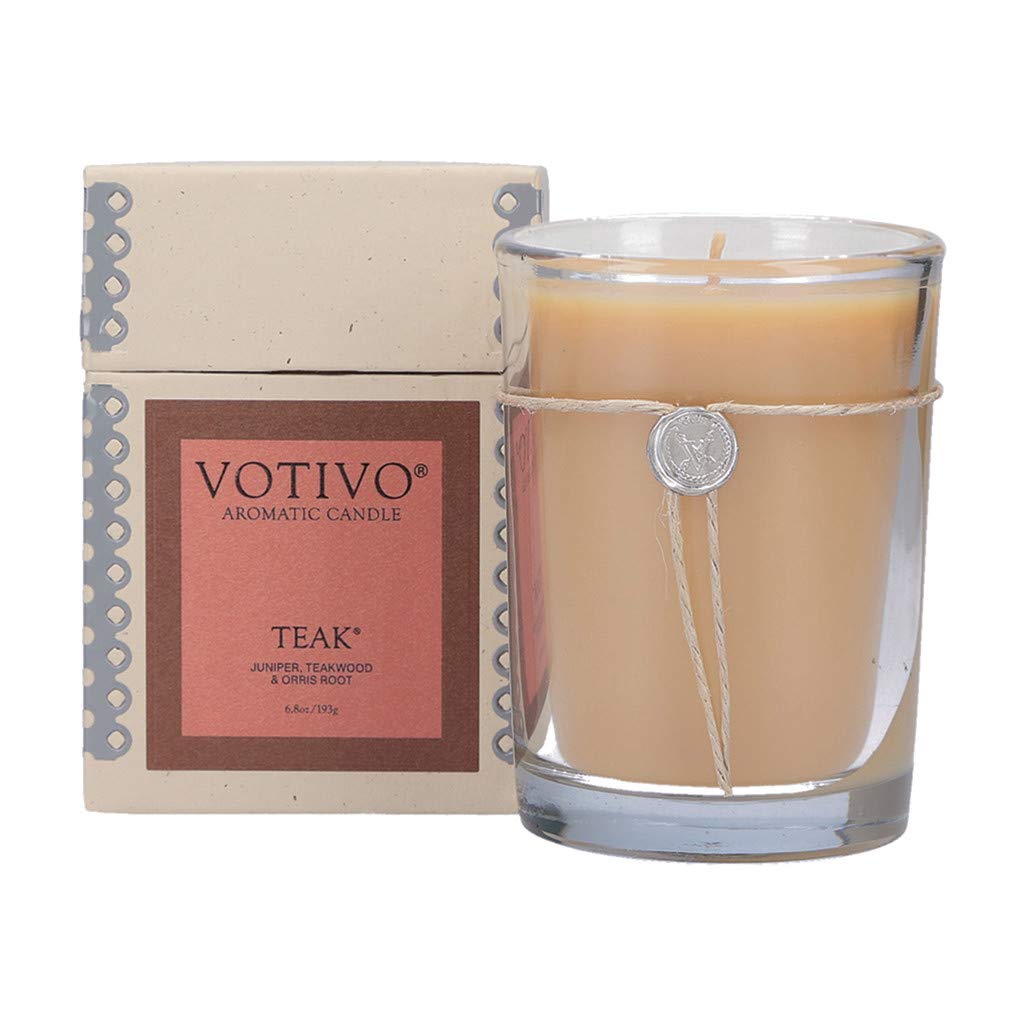 VOTIVO 6.8oz Aromatic Candle-Teak