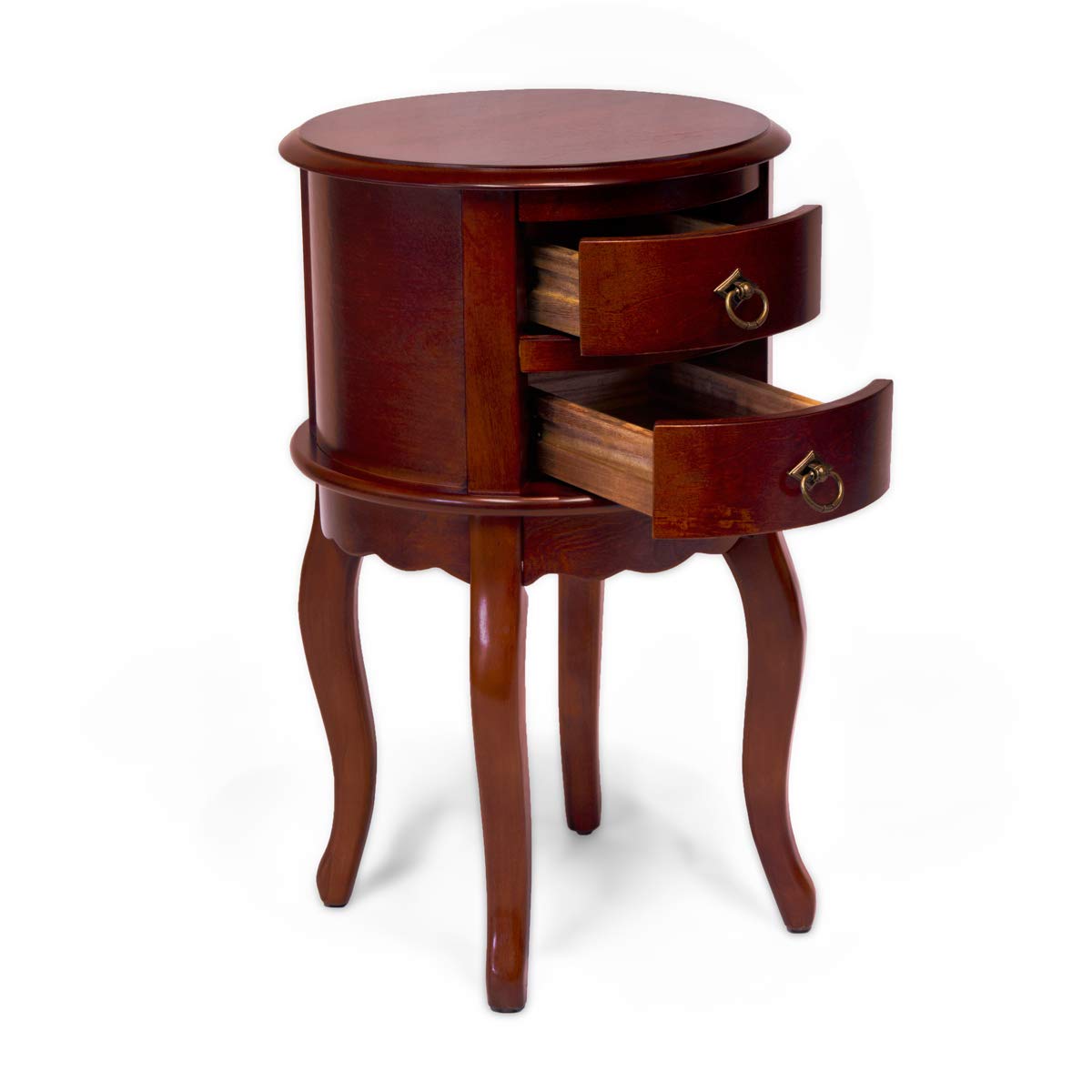 All Things Cedar Classic Accents DS009 Twin Drawer Round Hall Table - Thumbnail 4