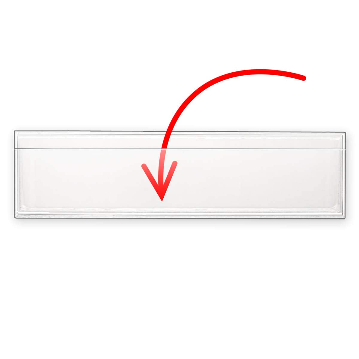 Storesmart - Peel & Stick 1' X 4' Shelf Tag/Label Holders - Open Long Side - Spcstb2432L (10-Pack)