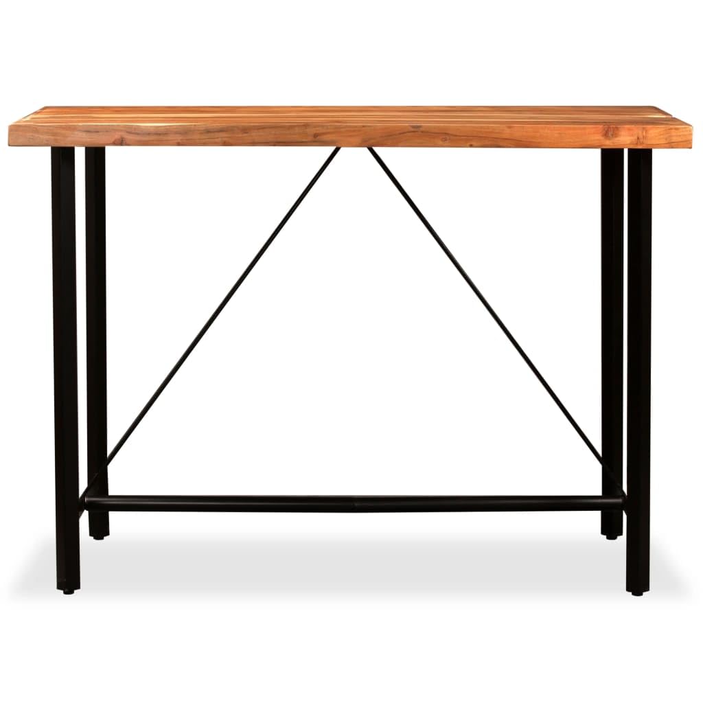 vidaXL Bar Table Solid Acacia Wood - Thumbnail 2