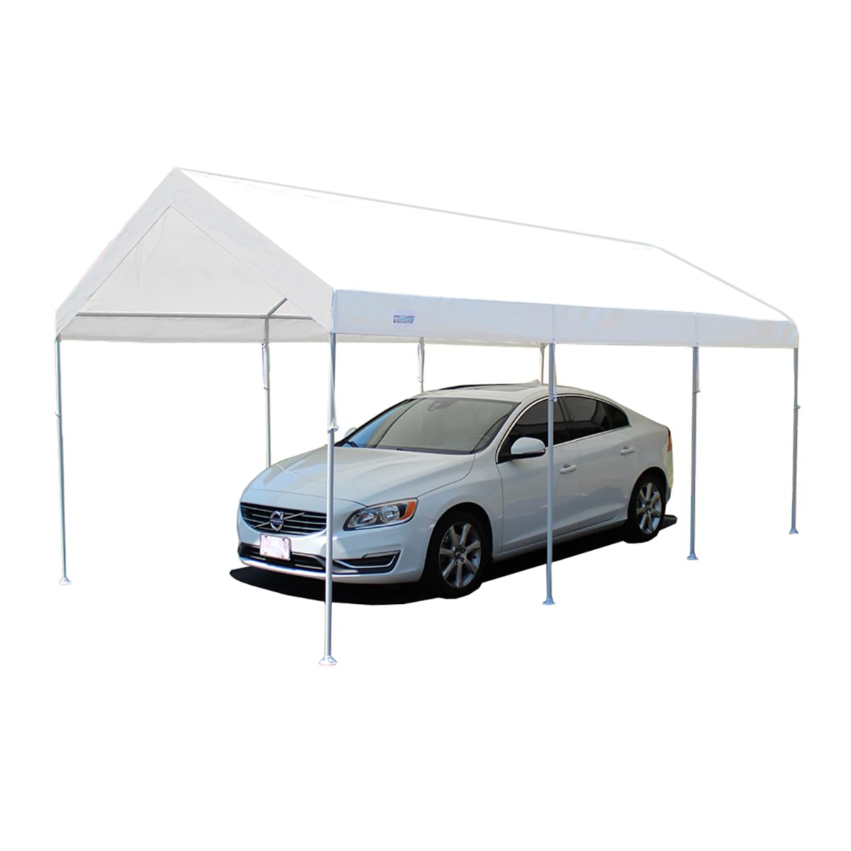 King Canopy True 10-Feet By 20-Feet Universal Canopy, 1 3/8-Inch Steel Frame, 8 Leg, White