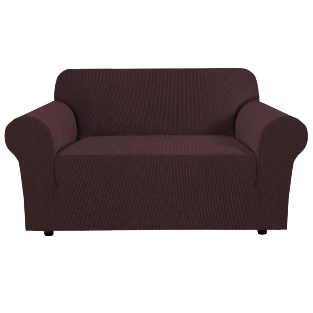 H.Versailtex Stretch Love Seat Couch Covers Couch Slipcovers For 2 Cushion Couch Sofa Cover For Loveseat 1 Piece With Elastic Bo