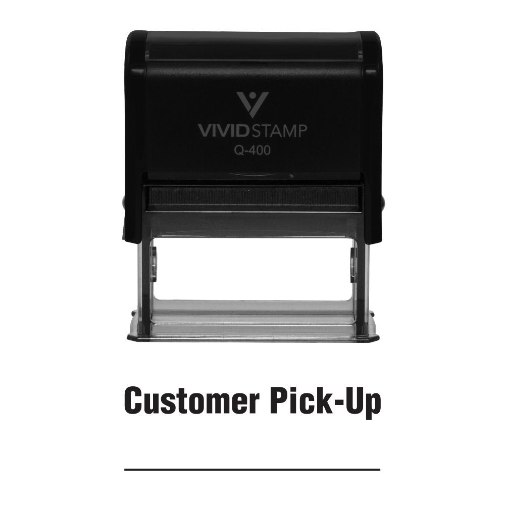 Customer Pick-Up Self Inking Rubber Stamp (Black Ink) - X-Large