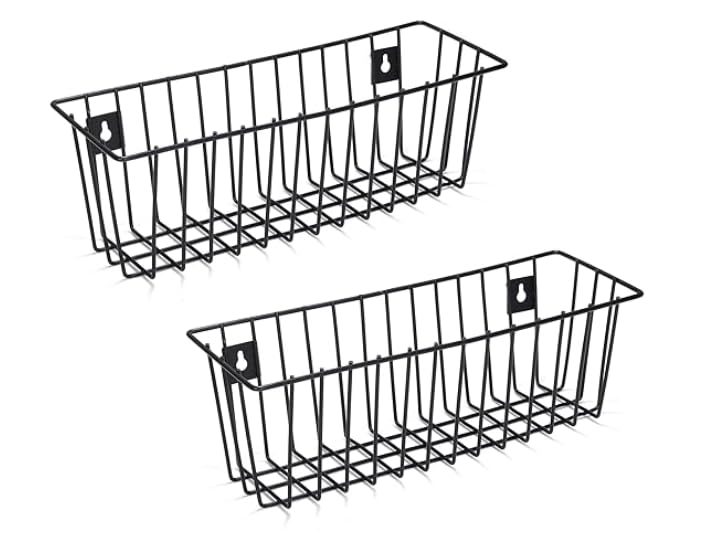 Rayver Creation Wall Mounted Rack For Kitchen | Wire Baskets, Storage Hanging Basket For Fruit | Basket Cabinet Storage Organize