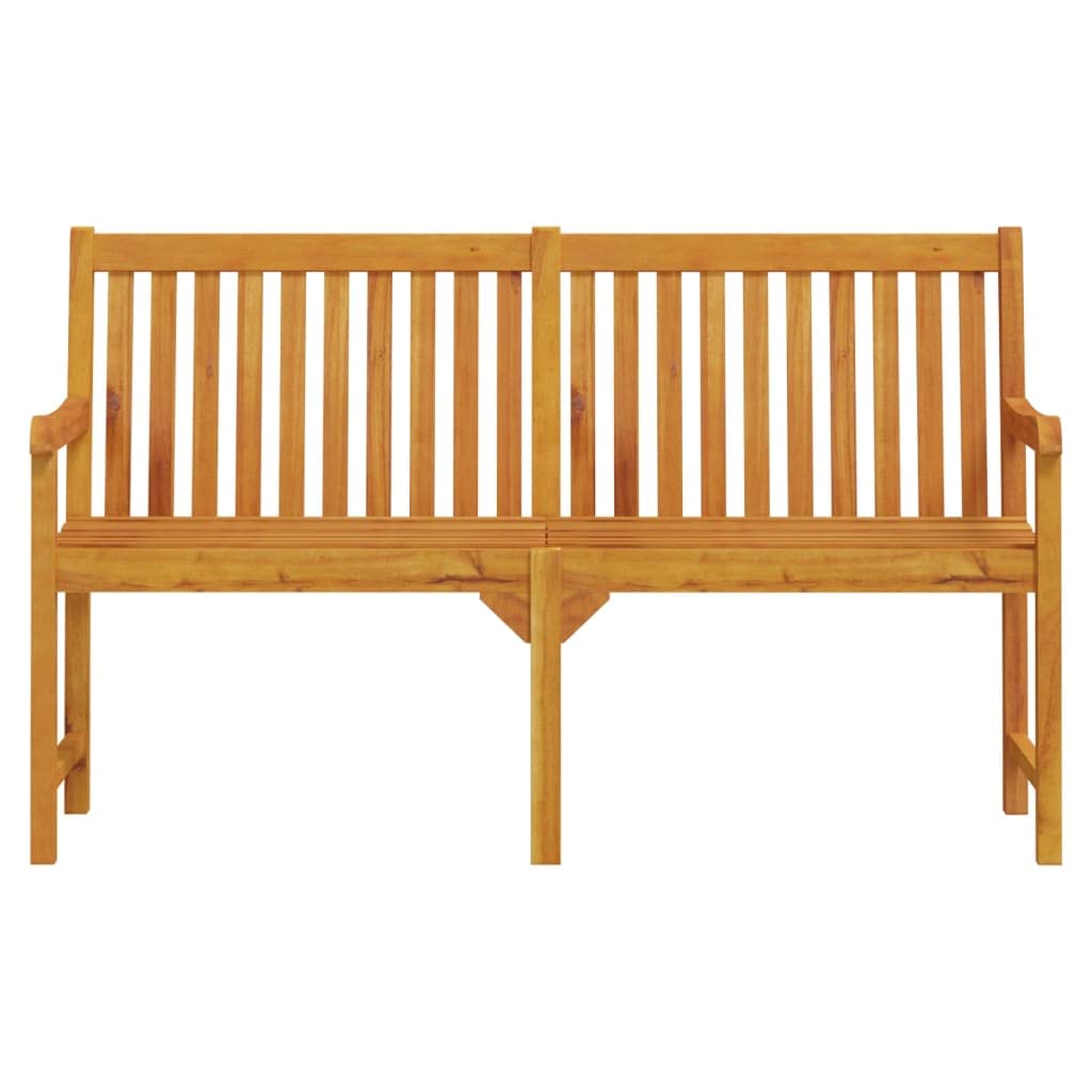 vidaXL Solid Acacia Wood Patio Bench - Weather-Resistant and Durable Outdoor Seating with Easy Maintenance and Comfortable Armrests and Backrest, Oil-Finished Brown Bench