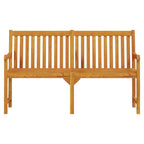 vidaXL Solid Acacia Wood Patio Bench - Weather-Resistant and Durable Outdoor Seating with Easy Maintenance and Comfortable Armrests and Backrest, Oil-Finished Brown Bench