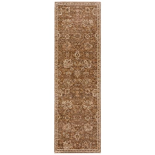 Dalyn Rugs Yarra Ya7 Brown 2'3&quot; X 7'10&quot; Rectangle Soft Runner Rug, Easy Clean, Non Shedding, Bedroom, Entry, Living Room, Dining Room, Kitchen Rug