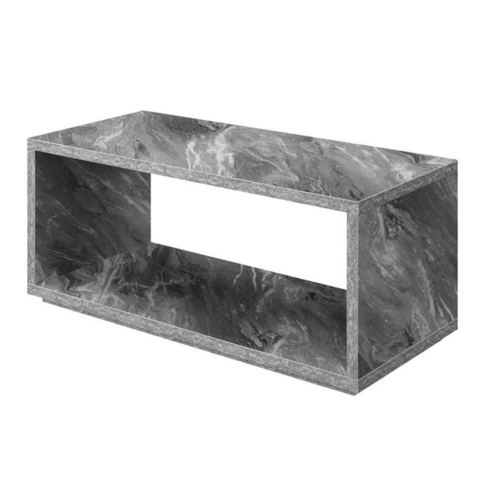 Convenience Concepts Northfield Admiral Coffee Table with Shelf, Gray Faux Marble