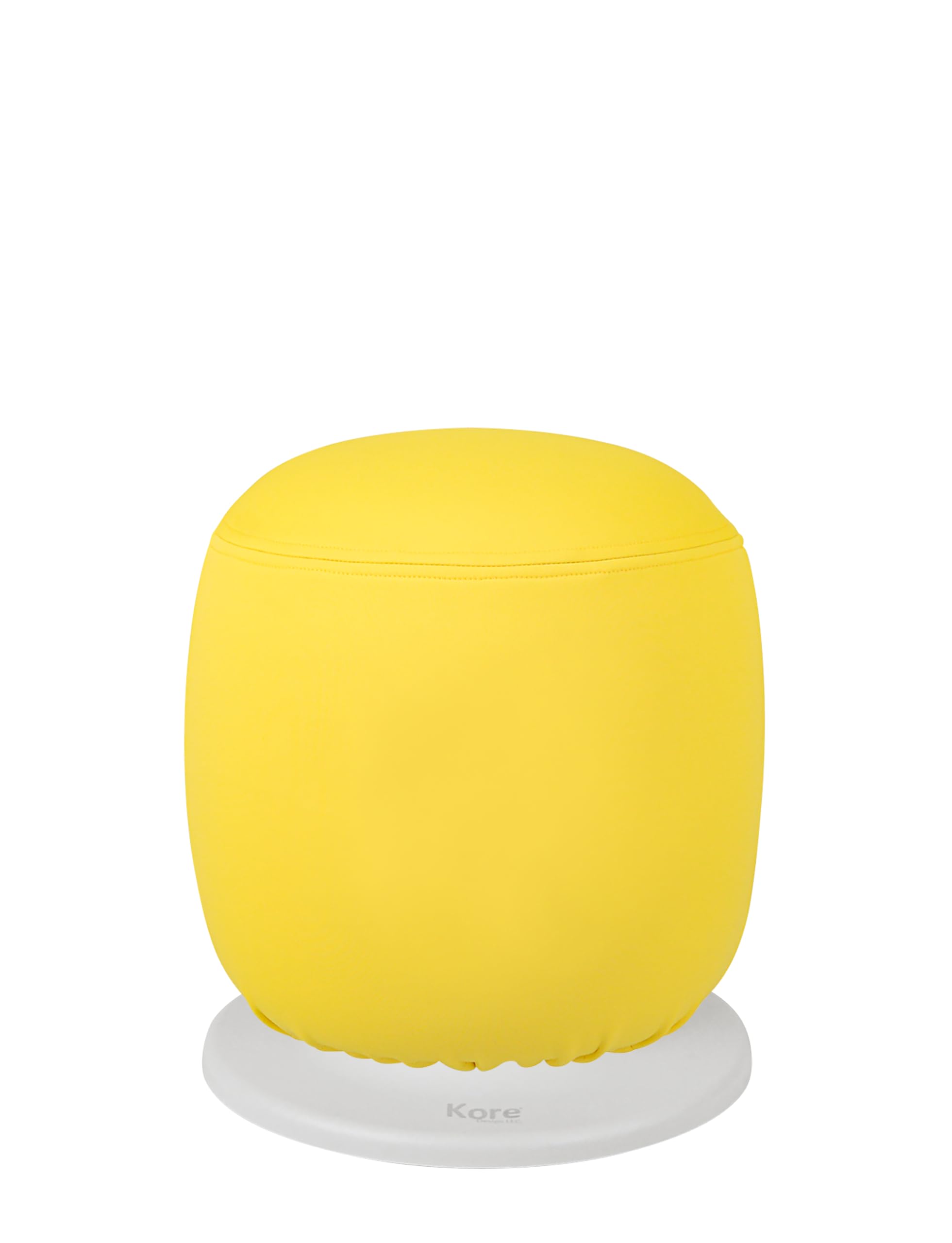 KORE Design Kids Adjustable Pivot Stool, Waterproof Fabric Desk Chair Comfy for Students, Kid Computer Chair for School, Home, Active Sitting, ADD/ADHD, Autism, Girls/Boys, Small (13-17“), Yellow