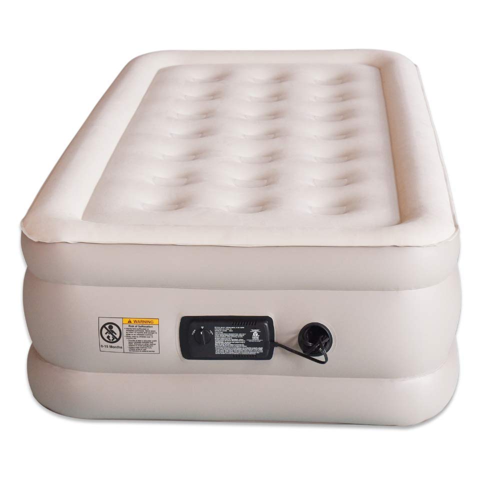 Aria Twin Inflatable Air Mattress With Built-In Pump Comfortable Self-Inflating Air Bed For Guests Or Travel