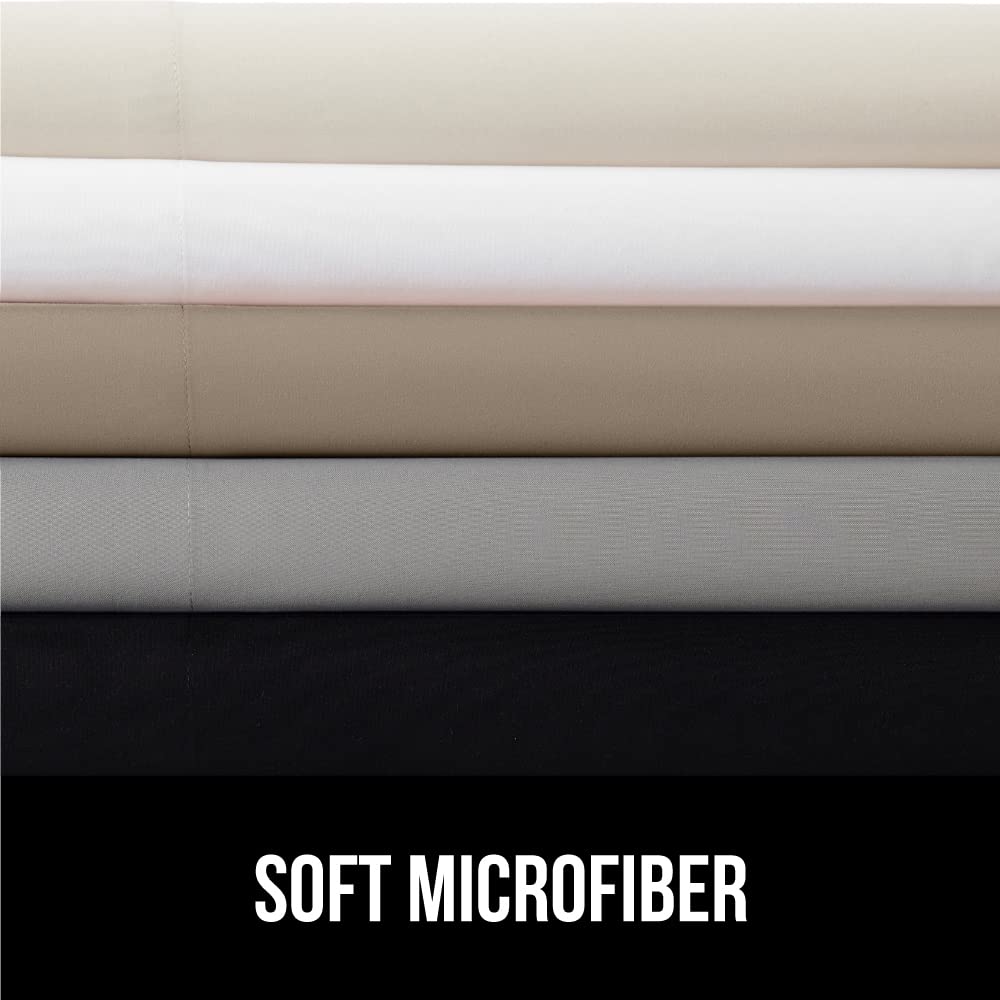 Gorilla Grip Fitted Sheets, Stay In Place King Size Bottom Bed Sheet For Deep Pocket Mattress, Soft Breathable Lightweight Microfiber, All Around Elastic, Oeko-Tex, Wrinkle And Shrink Resistant, Gray