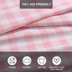Eddie Bauer Kids - Queen Sheets, Stain Resistant Kids Bedding, Ideal For Toddler Bedding Set (Poppy Plaid Pink, Queen)