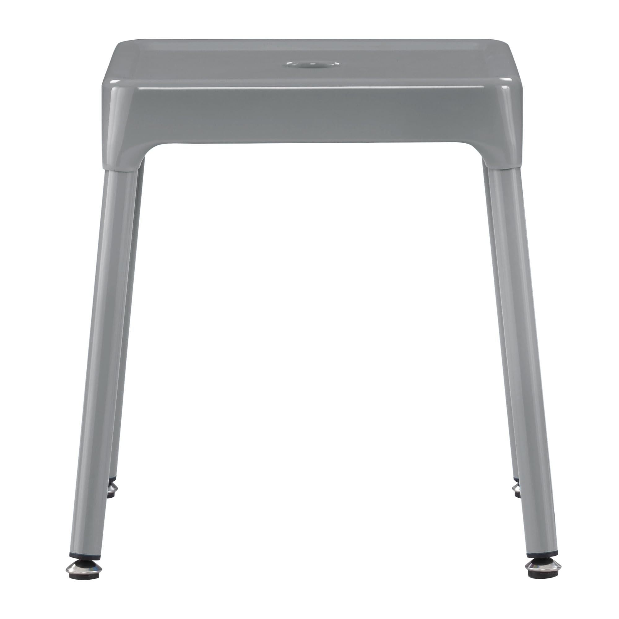 Safco Products 6603 Steel Stool, 15' H, Sturdy Construction, Durable Powder Coat Finish, Includes Nylon Leg Caps And Leveling Feet, Silver