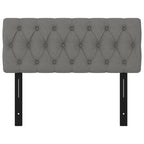 vidaXL Fabric Headboard in Dark Gray - Classic Design, Durable Construction, Made of 100% Polyester Fabric, Solid Larch and Engineered Wood - Size 39.4"x2.8"x30.7/34.6"