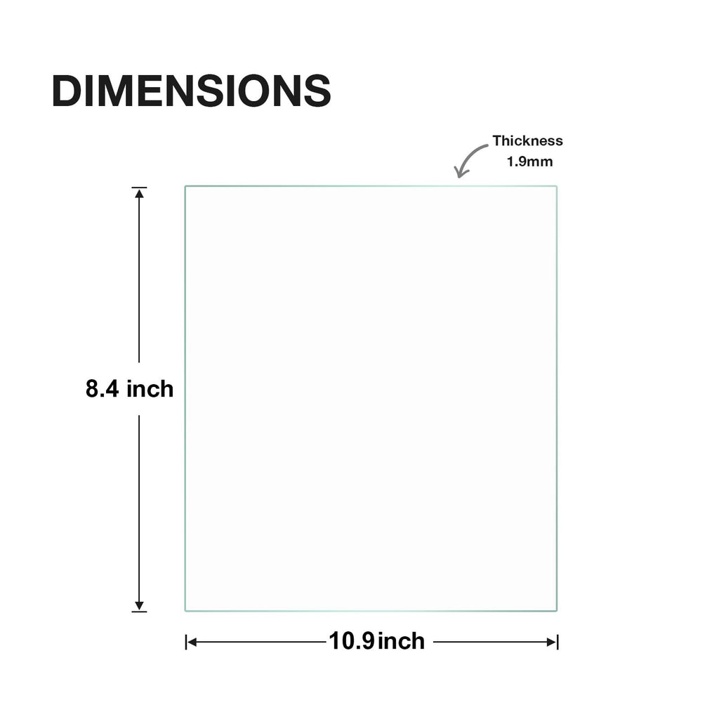 Egofine 8.5X11 Heat-Strengthened Glass Replacement For Picture Frame (Crystal Clear, 2 Pack), Replacement Glass For 8.5 By 11 Ph