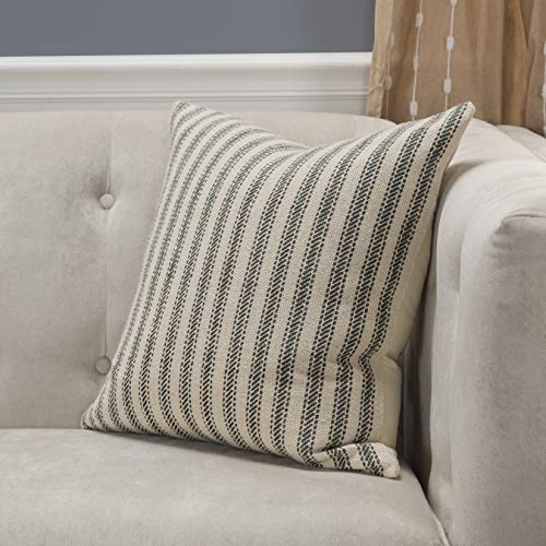 Rizzy Home | T11038 | 20"x20" Brown/Neutral Decorative Pillow | Down Fill