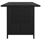 vidaXL Patio Lounge Set 9 Piece, Sectional Sofa for Outdoor, Patio Furniture with Cushions, Coffee Table, Farmhouse Modern Style, Poly Rattan Black