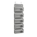 Smiledrive Door Hanging Organizer | Over The Door Storage With Transparent Windows, Metal Hooks & Large Fabric Pockets For Close