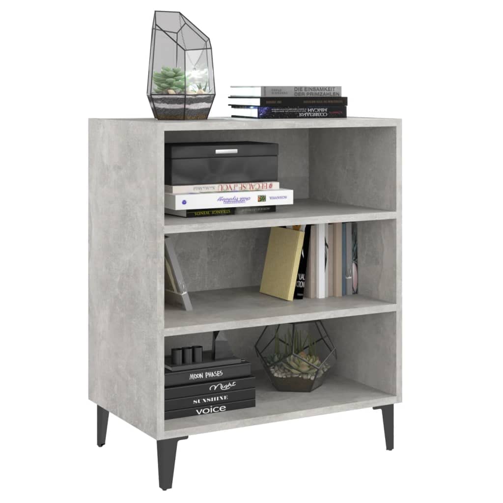 vidaXL Sideboard Concrete Gray 22.4&quot;x13.8&quot;x27.6&quot; Chipboard