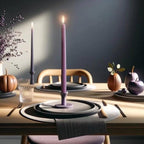Pickood 12-Inch Tall Dripless Taper Candles Set Of 4 - Purple Tapered Candles, Perfect For Halloween - Smokeless, Unscented, Lon