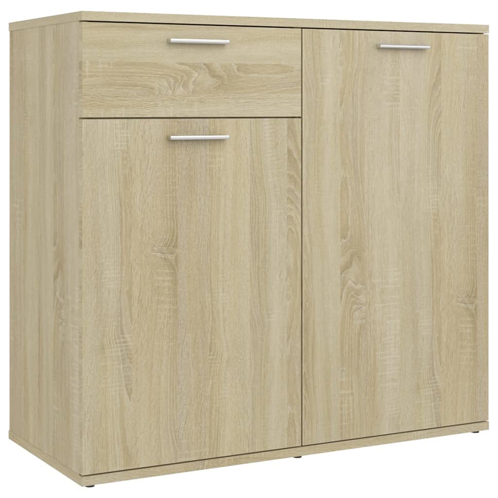 vidaXL Sideboard Sonoma Oak 31.5&quot;x14.2&quot;x29.5&quot; Chipboard