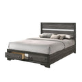 Acme Naima Queen Bed with Storage in Gray
