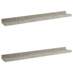 Wall Shelves -SKM Wall Shelves 2 pcs Concrete Gray 23.6"x3.5"x1.2"