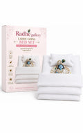 Laddu Gopal Bed Set, White, Cotton, 8 Inch, with Mattress, Pillow and Blanket for Bal Gopal Idol