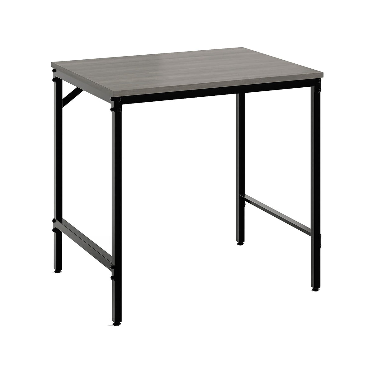 Safco Sleek Gray Study Desk with Metal Frame in Sterling Ash