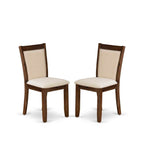 East West Furniture Ferris 5 Piece Room Set Includes A Round Dining Table With Pedestal And 4 Light Beige Linen Fabric Parson Chairs, 48X48 Inch, F2Mz5-Nn-32