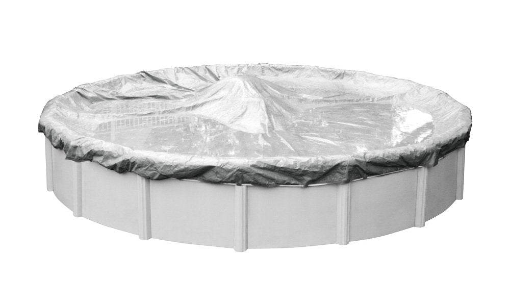 Robelle 5518-4-Rob Winter Round Above-Ground Pool Cover, 18-Ft, 03 - Dura-Guard Silver