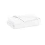 Madison Park Egyptian Cotton Luxury Blanket White 108X90 King Size Knit Premium Soft Cozy 100% Cerified Egyptian Cotton For Bed, Couch Or Sofa