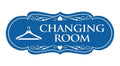 Signs Bylita Designer Changing Room Sign With Adhesive Tape, Mounts On Any Surface, Weather Resistant, Indoor/Outdoor Use (Blue)