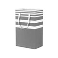 Collapsible Laundry Hamper Bag with Wooden Handles  75L/20Gal Large Capacity, Waterproof Oxford Cloth Storage Basket, Freestand