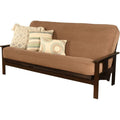 Kodiak Furniture Monterey Espresso Sofa with Mocha Brown Fabric Mattress