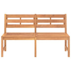 vidaXL Solid Teak Wood Patio Bench - Waterproof Outdoor Seating with Refined Look and Warm Color, Fit for Garden or Patio, 44.9 Inches