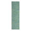 Nourison Essentials Blue Green 22 x 16 Area Rug Easy Clean, Non Shedding, Bed Room, Living Room, Dining Room, Kitchen (16 Run