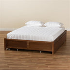 Baxton Studio Yara Brown Finished Wood King Size 4-Drawer Platform Storage Bed
