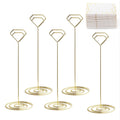 Wettin 12Pcs Unique Table Number Holders with 14Pcs Place Cards, Place Card Holder, Table Card Holder, Table Number Stands, Pict