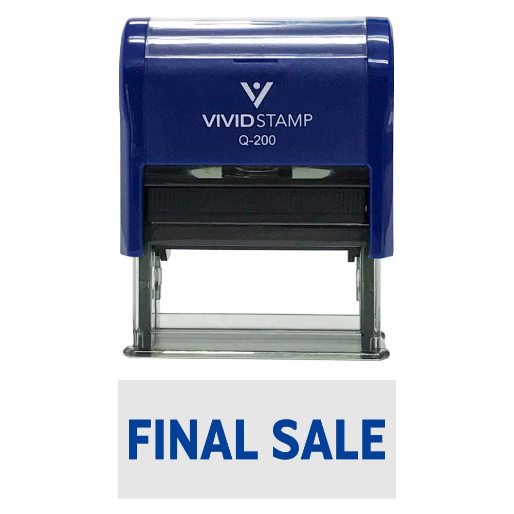 Basic Final Sale Self-Inking Office Rubber Stamp (Blue) - Medium