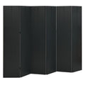 vidaXL 6-Panel Room Divider/Partition Wall - Black - Made of Sturdy Steel - 94.5x70.9 - Flexible & Multi-Purpose - Ideal for Bed