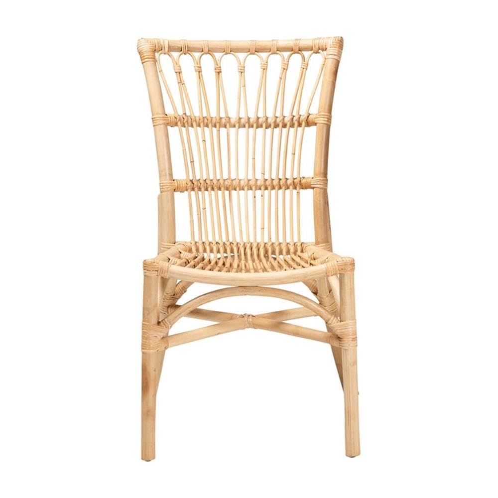 Bali & pari Ammi Modern Bohemian Natural Rattan Dining Chair