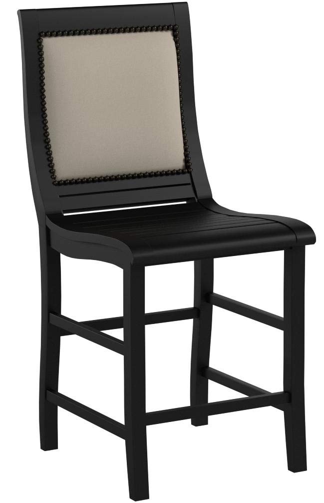 Progressive Furniture Willow Counter Upholstered Chairs Set Of 2, 19&quot; W X 23&quot; D X 42&quot; H, Black