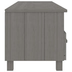 vidaXL Light Gray Pine TV Stand/Console Sideboard - 62.2 x 15.7 x 15.7 in | Solid Wood, MDF | 3 Drawers, 3 Compartments