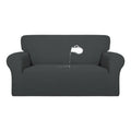 Purefit 100% Dual Waterproof Couch Cover Slipcovers For Couches And Sofas - Stretch Non Slip Fleece Sofa Covers Washable, Leakproof Furniture Protector For Kids, Pets, Dog (Loveseat, Dark Gray)
