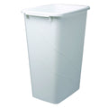 Knape & Vogt QT50PB-W 50 Quart Polymer Replacement Trash Can, 21.56-Inch by 15.55-Inch by 11.13-Inch, White