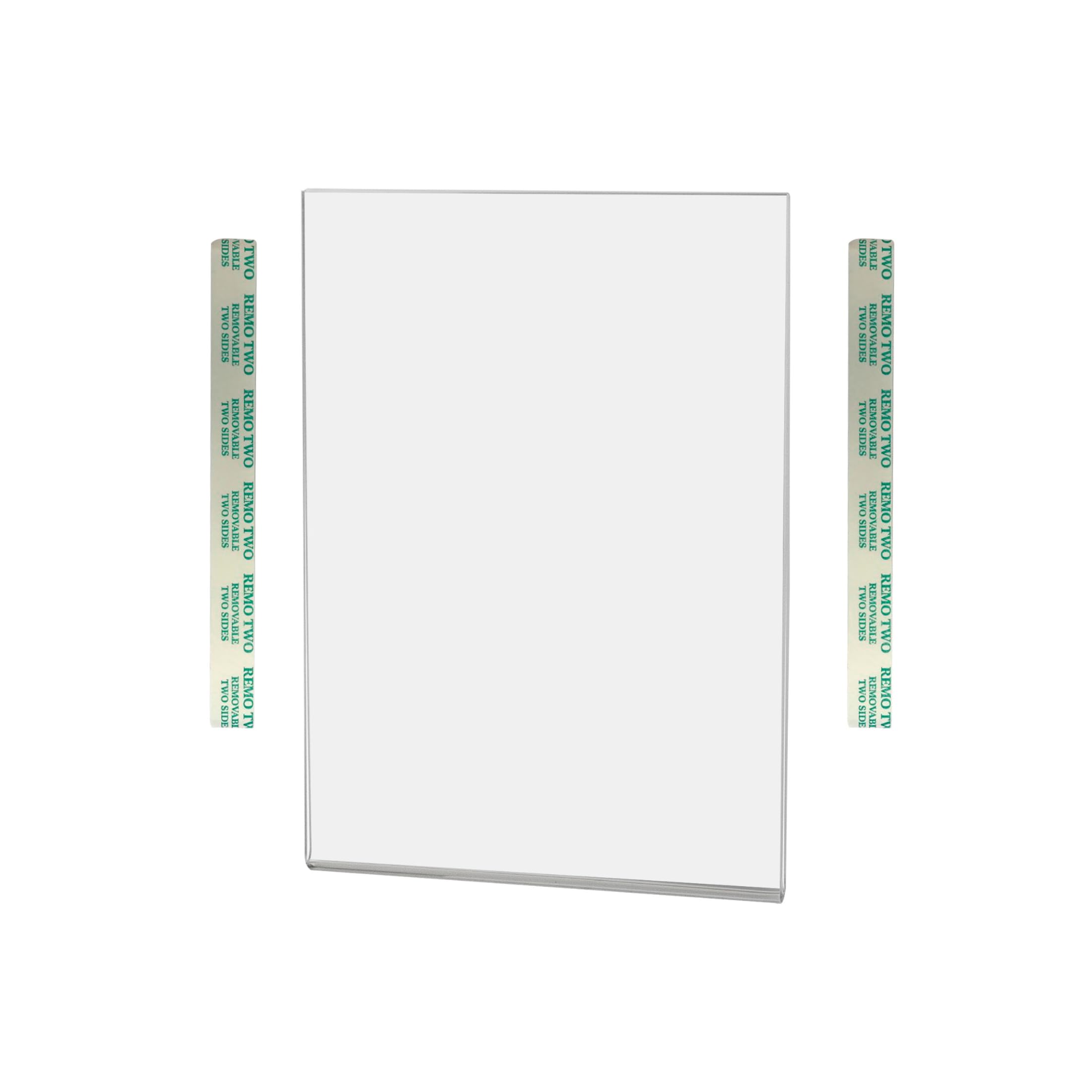 Marketing Holders 5 Pack Wall Sign Holder 5' X 7' With Double Sided Tape For Business Presentations And Educational Charts In