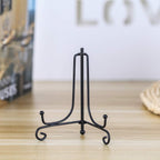 Artliving 4 Pack Black Iron Display Stands - 4 Easel Holders for Photos, Plates, Tablets, and Art