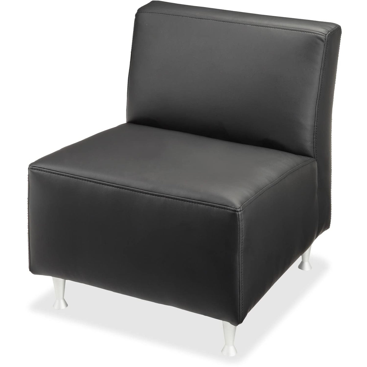 Lorell Llr86917 Fuze Modular Series Black Leather Guest Seating